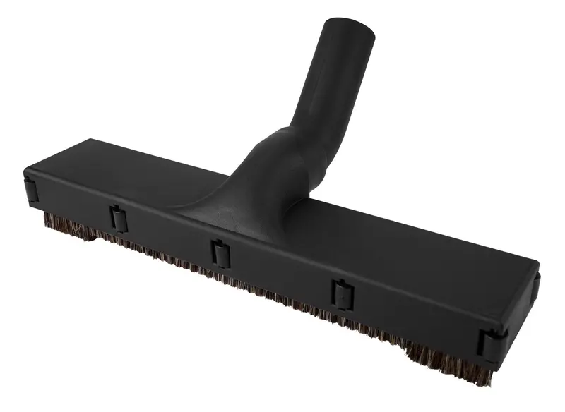 12-Inch Floor Brush with Side Guard Wheels – 1.25″ Diameter – Universal Fit – Black
