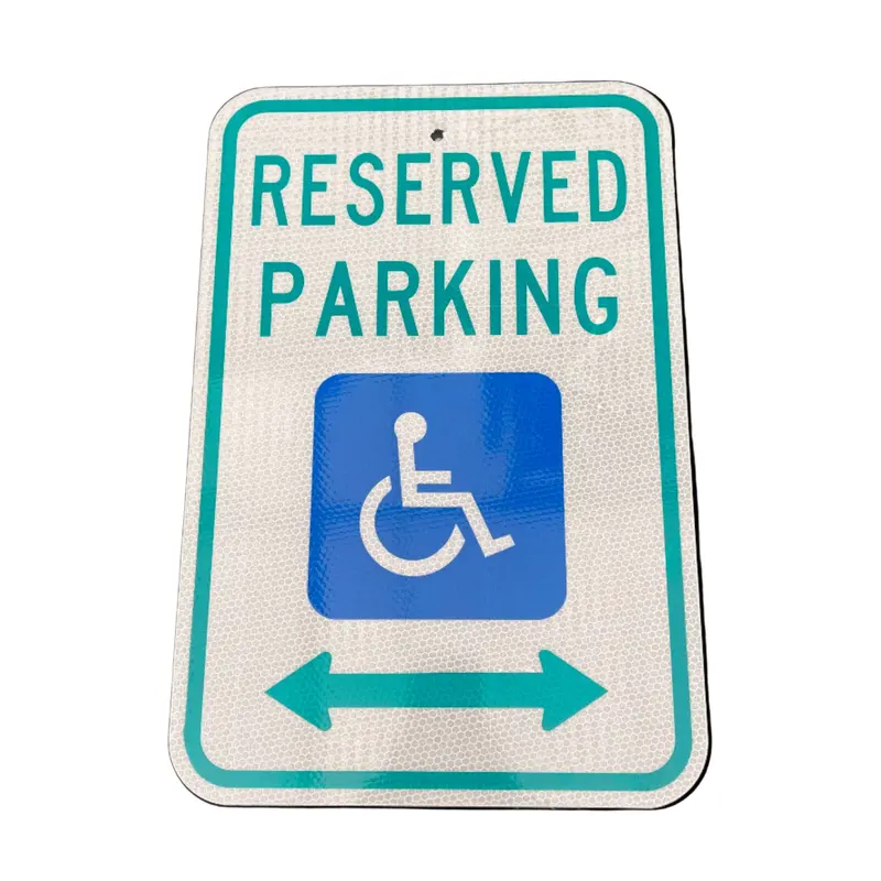 12×18 Inch ADA-Compliant Handicap Parking Sign with Dual Arrows