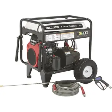 1571493 High-Output Gas Cold Water Pressure Washer — 5000 PSI, 5 GPM, Honda Engine, Belt Drive, Electric Start