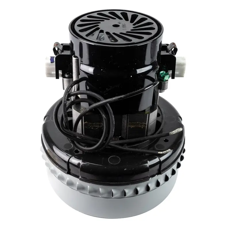 24V Bypass Vacuum Motor – 5.7 in Diameter, Dual-Stage Impeller, Epoxy-Coated, 353W Input, 98W Air Power, 43.6 in Water Lift, 68.2 CFM – Lamb/Ametek Model 116155-00