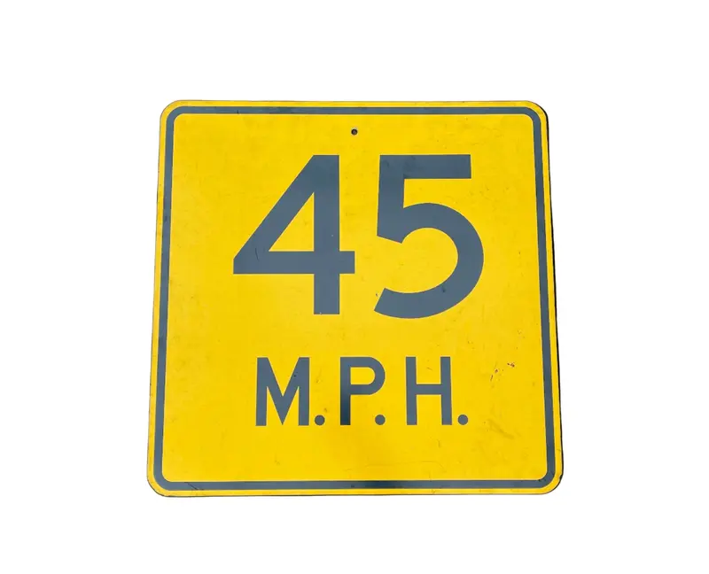 45 MPH Advisory Speed Limit Sign