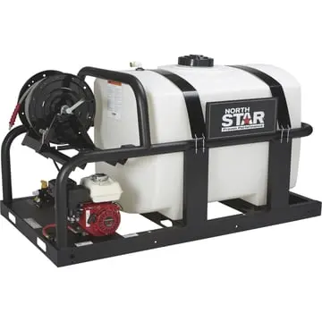 990994 Skid-Mounted Cold Water Pressure Washer — 2000 PSI, 3.5 GPM, Honda Engine, 200-Gal Tank