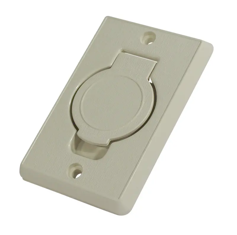 Almond-Colored Wall-Mounted Central Vacuum Inlet – Plastiflex SV8020