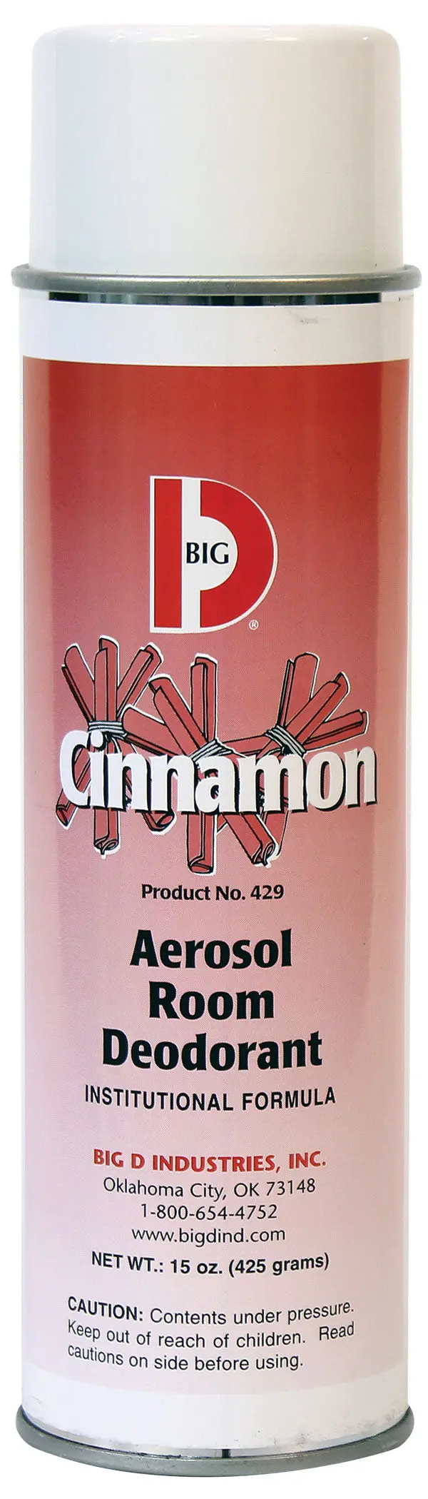 Big D Cinnamon-Scented Aerosol Deodorizer – 15 oz (425 g)