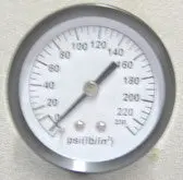 Brute Air Compressor Back-Mount Pressure Gauge – 1/4″ NPT, FM541/WH4