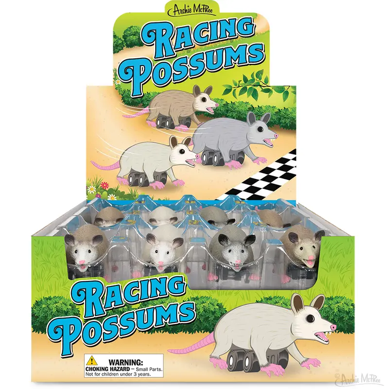 Bulk Box of Racing Possum Toys – Playful Nighttime Critters