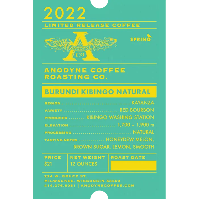 Burundi Kibingo Lot-Specific Natural Coffee