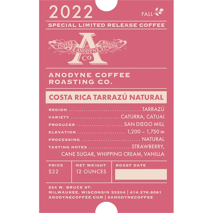 Costa Rica Tarrazú Natural-Process Coffee