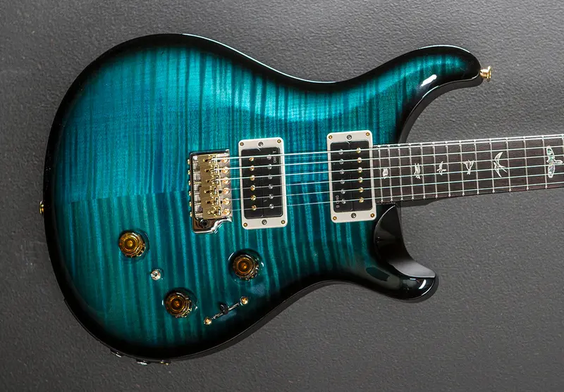Custom 24 Piezo Electric Guitar – Carroll Blue Wraparound Smokeburst Finish