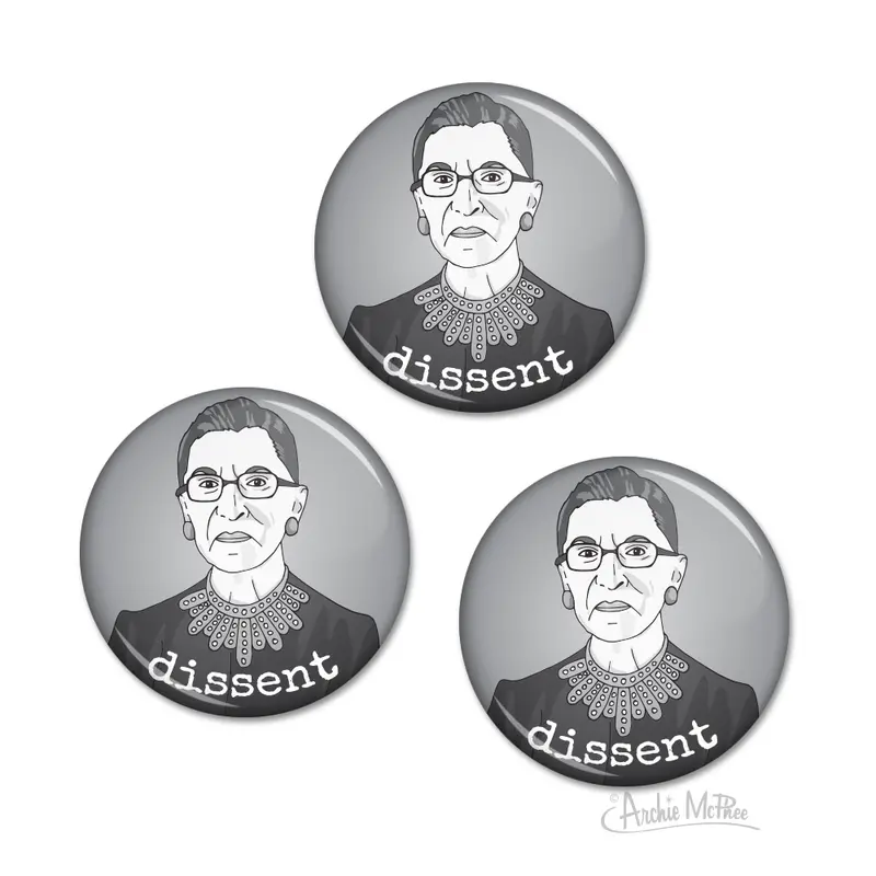 Dissent-Inspired Enamel Lapel Pins