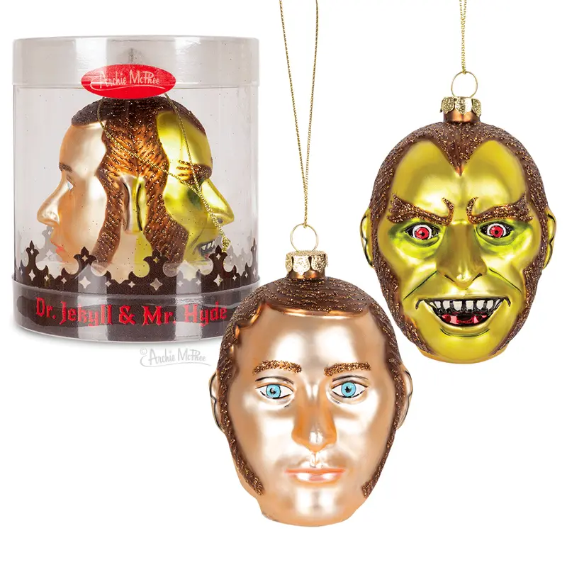 Dr. Jekyll & Mr. Hyde Ornament – Dual-Face Holiday Decoration