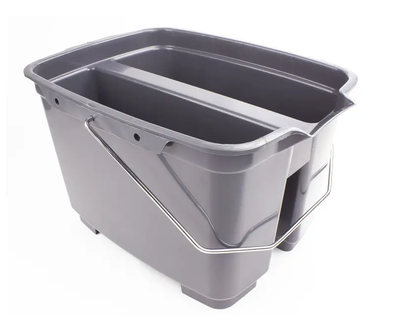 Dual-Compartment Cleaning Bucket – 10-Liter (2.2-Gallon), Gray