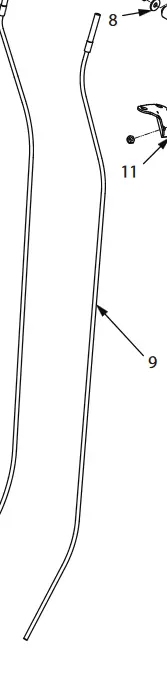 Earthquake Reverse Control Cable – Reference 9 Shown (P/N 24606, W4)