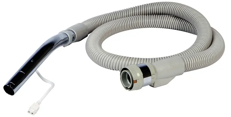 Electrolux BOEL200 Central Vacuum Hose – 6 Feet, Beige, Metal Curved Handle, Electric Brush Compatible