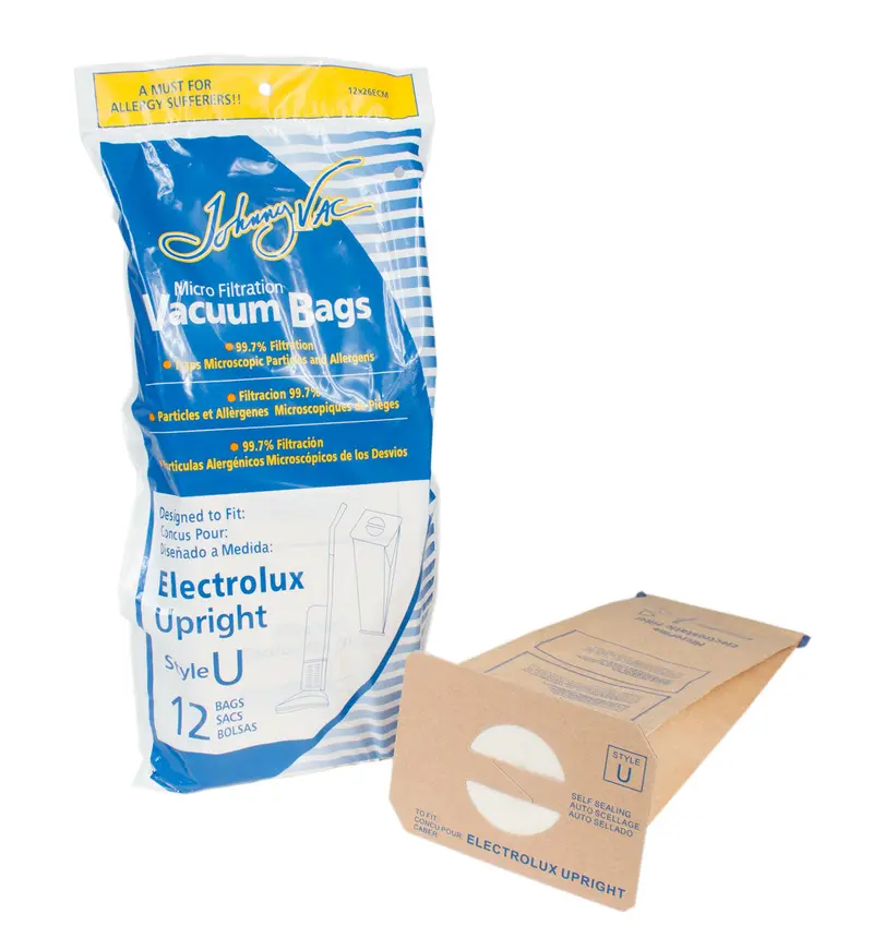 Envirocare 138 Microfilter Bags for Electrolux & Perfect U-Style Upright Vacuums – 12-Pack