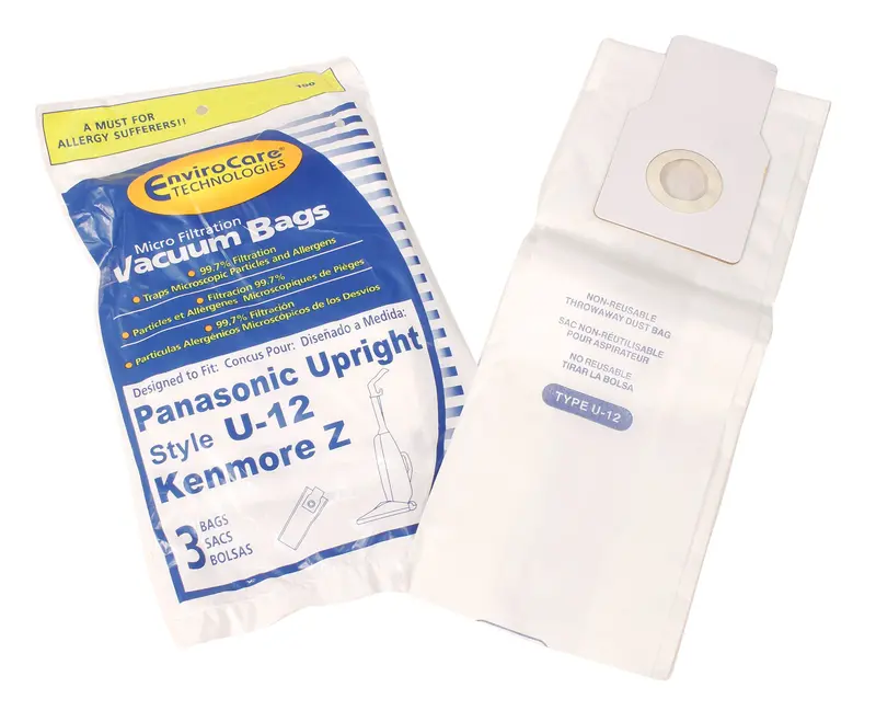 Envirocare 190 Microfilter Bags for Panasonic U-12 and Kenmore Z Upright Vacuums – 3-Pack