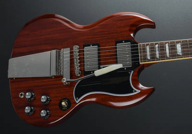 Epiphone Inspired by Gibson Custom 1964 SG Standard Reissue with Maestro Vibrola – Cherry Red