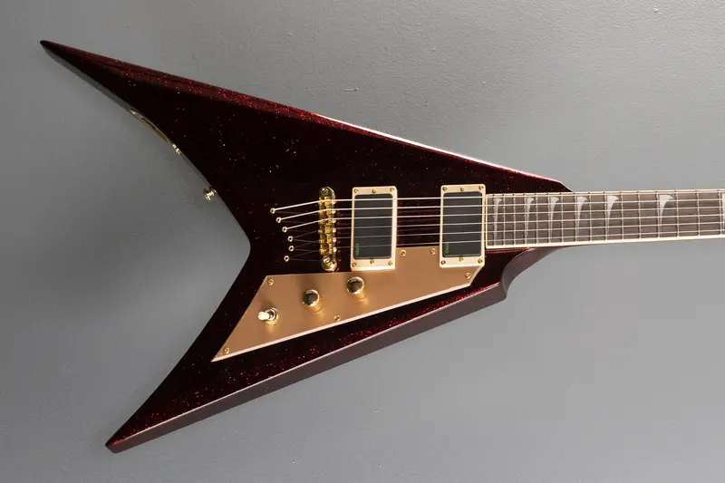 ESP LTD Kirk Hammett KH-V Signature Guitar – Red Sparkle