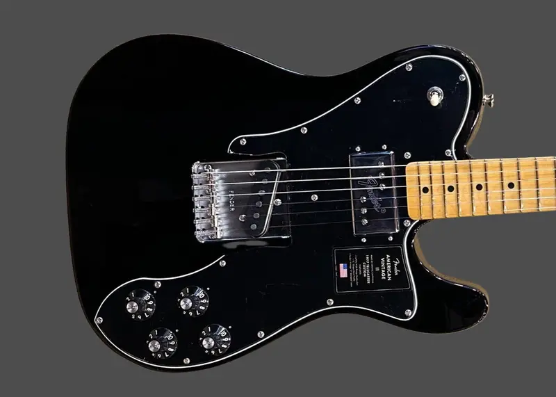 Fender American Vintage II 1977 Telecaster Custom – Black Body with Maple Fingerboard