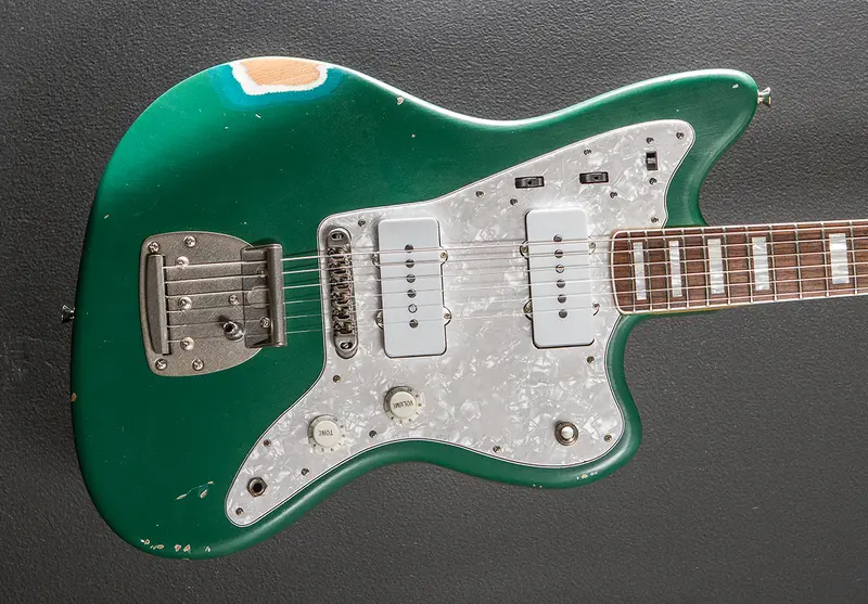 Fender JM63 Offset Electric Guitar in Army Green Metallic