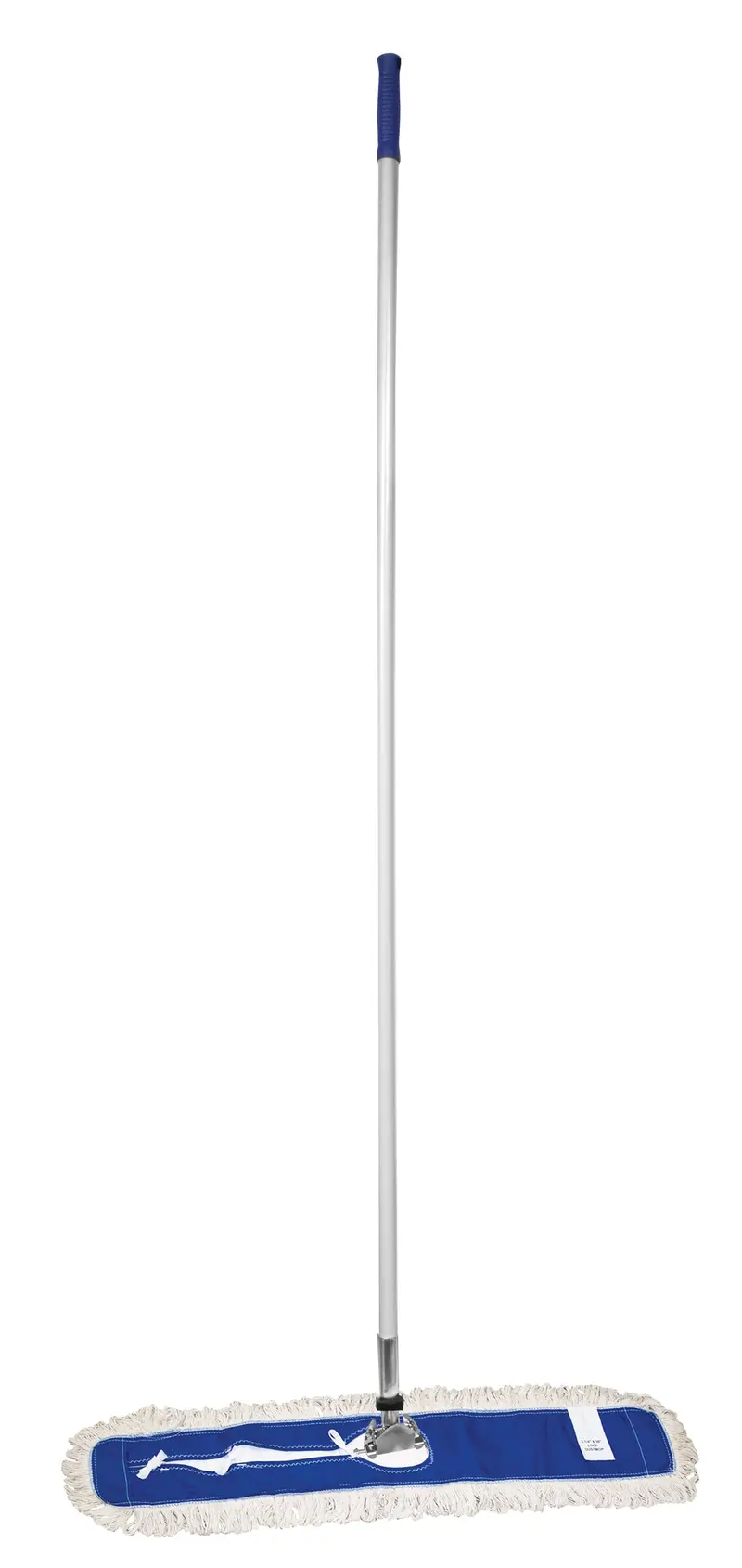 Floor Dry Mop – 48-Inch Wide Head (121.9 cm), Includes 60-Inch Handle, White/Blue