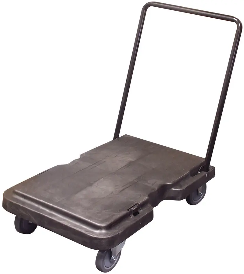Foldable Platform Cart, 3′ x 2′ (0.9 m x 0.6 m), Metal Handle, Dark Gray