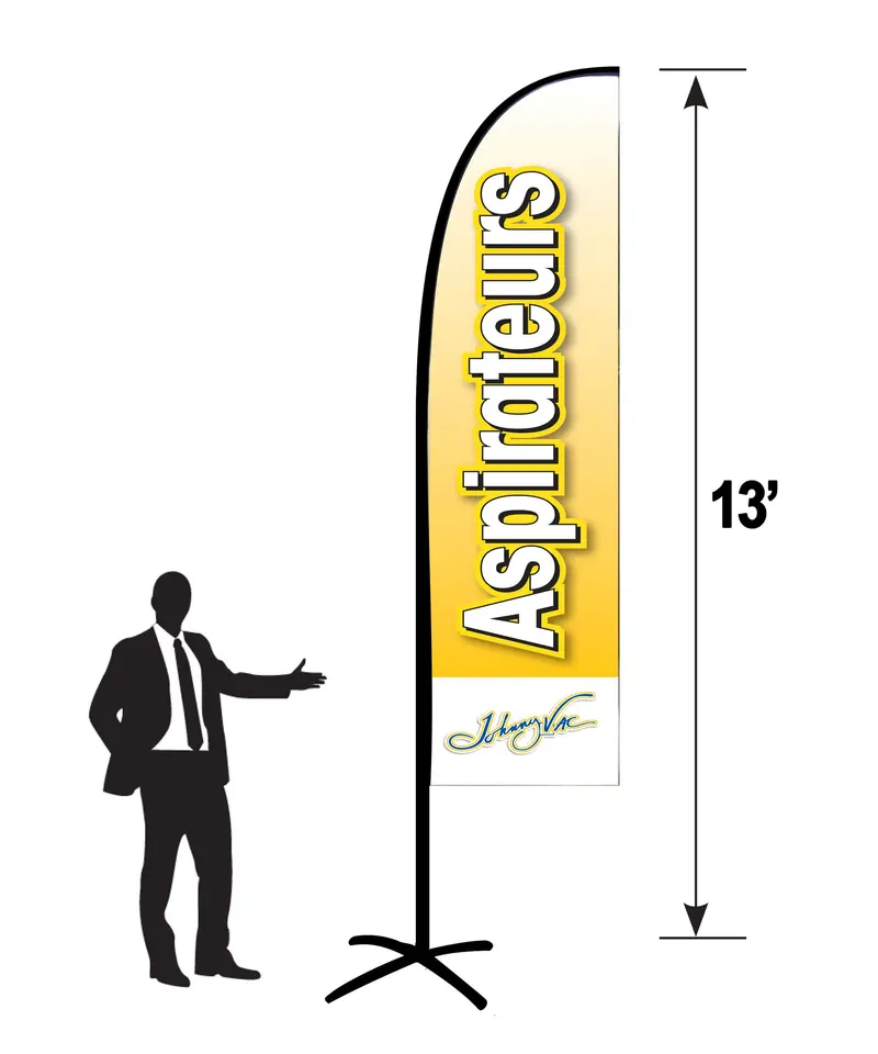 Four-Piece French-Language Commercial Banner Set: ‘Vacuums’ – 0.9 m × 33 cm (2.75 ft × 13 in)
