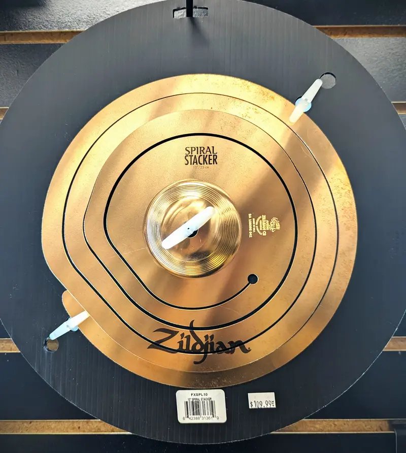 FX Series 10-Inch Spiral Stacker Cymbal – Compact, Textured Effects Layer