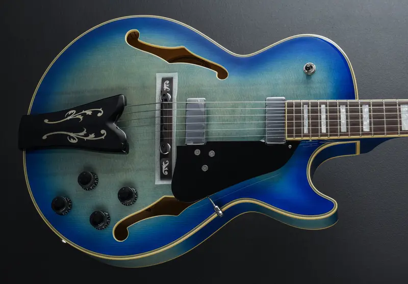 GB10EMJBB George Benson Hollowbody Guitar – Jet Blue Burst