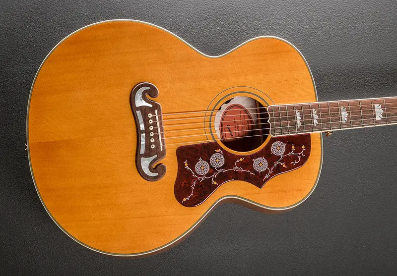 Gibson-Inspired J-200 Acoustic – Aged Gloss Finish in Antique Natural