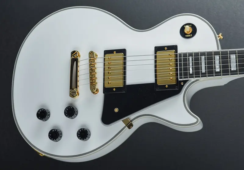 Gibson-Inspired Les Paul Custom Electric Guitar – Alpine White