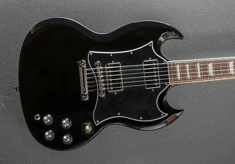 Gibson-Inspired SG Standard Electric Guitar – Ebony Finish