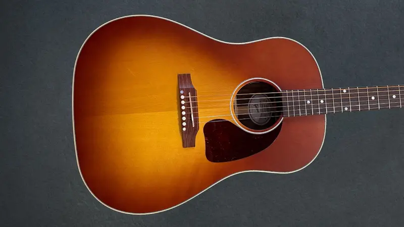 Gibson J-45 Studio Acoustic Guitar in Satin Rosewood Burst Finish