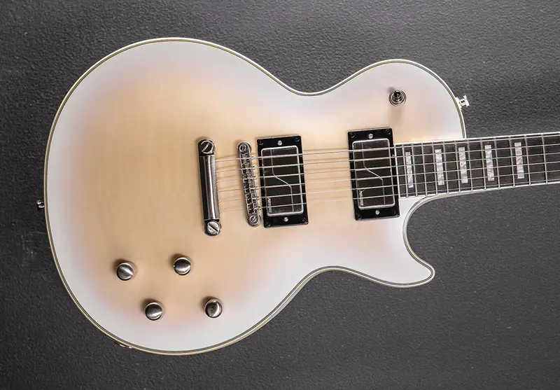 Gibson Les Paul Prophecy Electric Guitar in Aged White Tiger Burst