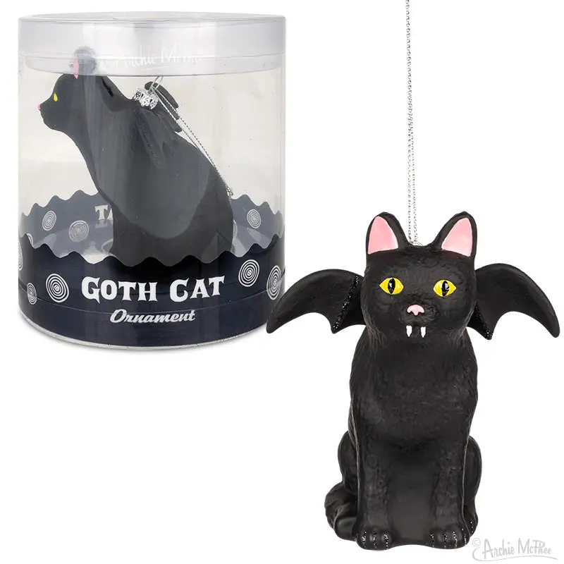 Goth Cat Holiday Ornament