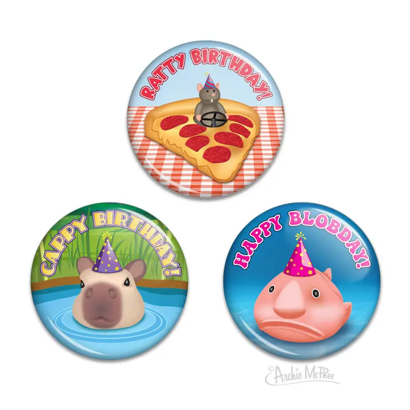Happy Birthday Enamel Pins