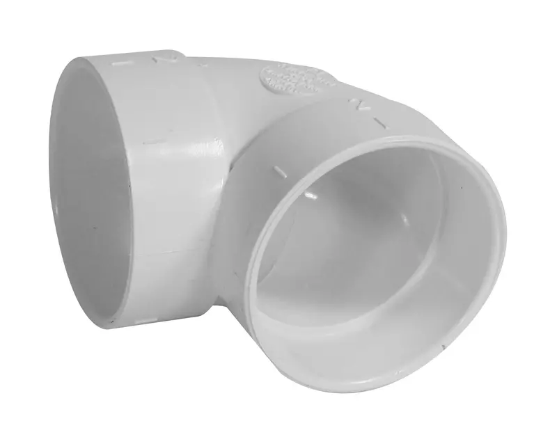 Hayden 765506W Short 90-Degree L-Elbow for Central Vacuum Systems – White