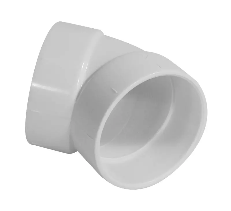 Hayden 765517W 45-Degree L-Elbow Fitting for Central Vacuum Systems – White