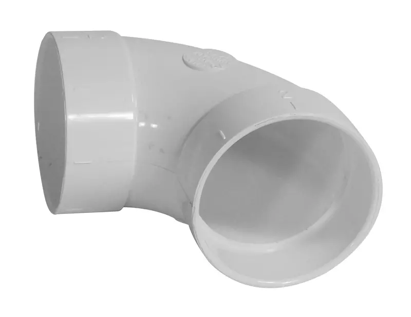 Hayden 7765508W 90-Degree Medium L-Elbow Fitting for Central Vacuum Installations – White