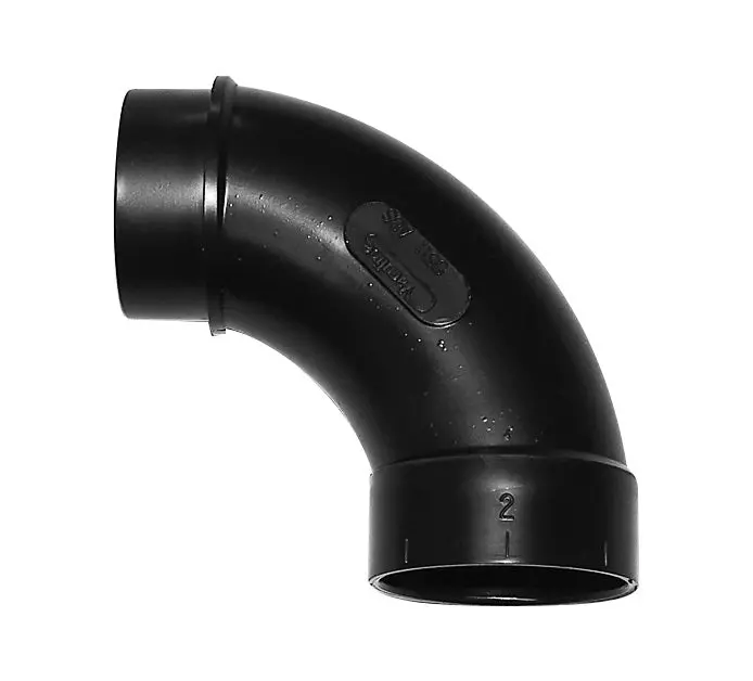 Hayden 785511 90-Degree Male-to-Female Elbow for Central Vacuum Systems – Black