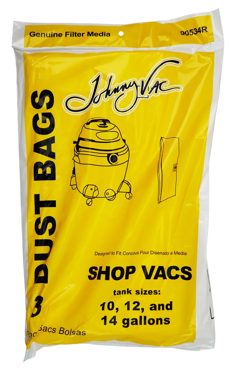 Heavy-Duty Paper Vacuum Bag for Shop-Vac & Rigid (10–14-Gallon Capacity) – Pack of 3 (Envirocare 770SW)