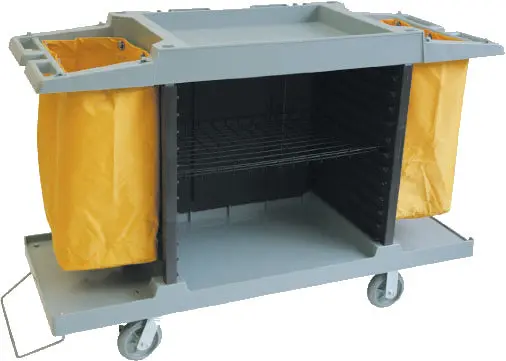High-Capacity Janitorial Cart, Gray