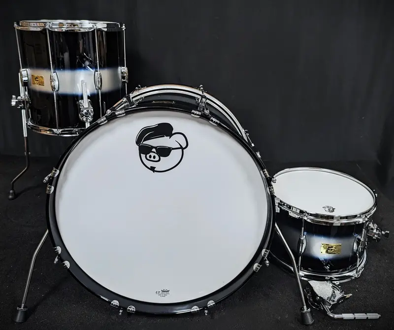 Hip Pig Blue Silver Duco 3-Piece Drum Shell Pack