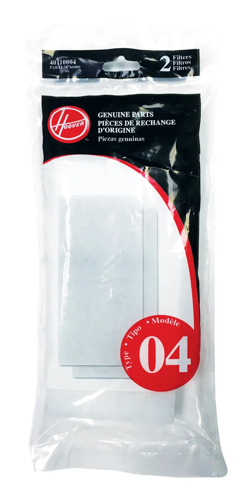 Hoover WindTunnel U5465-900 Foam Filter Pack (2-Pack, #40110004)