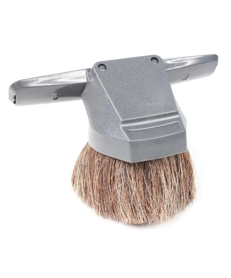 Horsehair Upholstery & Dusting Combo Brush – 1.25-Inch Width, Gray Finish