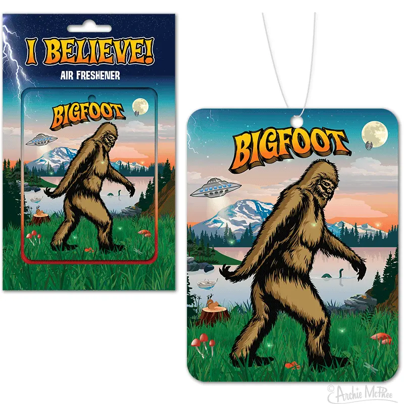 I Believe in Bigfoot Car Air Freshener – Pine-Scented Hanging Ornament