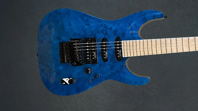 Ibanez MH-203QM Electric Guitar – See-Through Blue