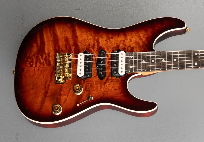 Ibanez Premium AZ47P1QM Electric Guitar in Dragon Eye Burst