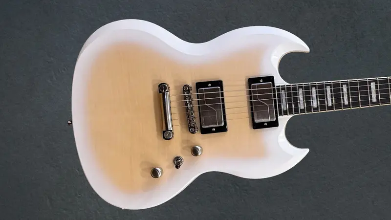 Ibanez SG Prophecy – Aged White Tiger Burst Finish