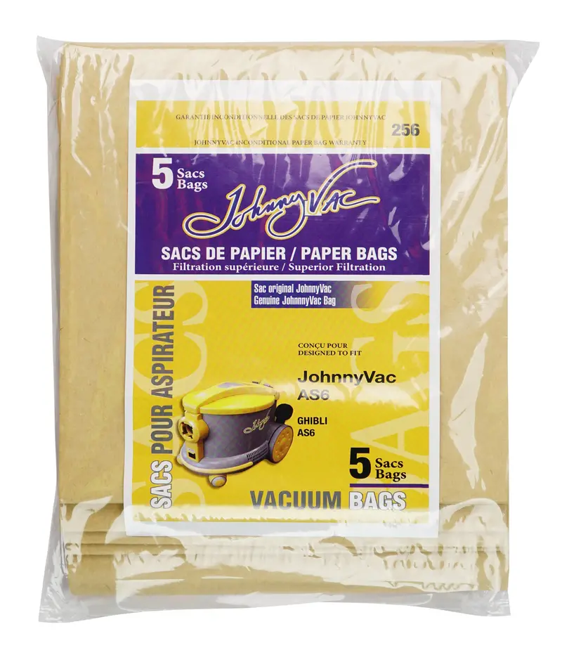Johnny Vac AS6 Vacuum Paper Bags – Pack of 5